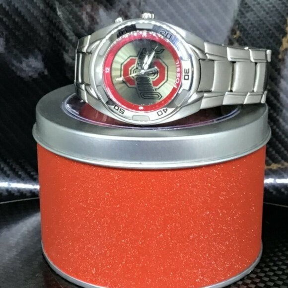 Ohio State Buckeyes NCAA Stainless Steel Kaleido Watch by Fossil NEW!! - Picture 3 of 7